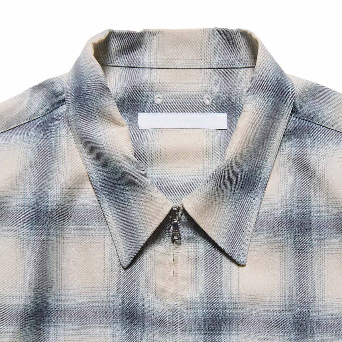 SOPHNET. / DRAPE ZIP-UP SHIRT (Off White)